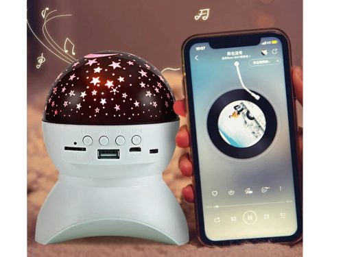 Csillag projektor éjszakai fény led hangszóróval Bluetooth usb projektor