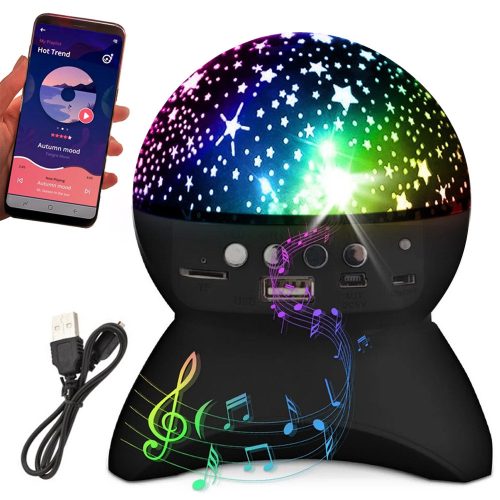 Csillag projektor éjszakai fény csillag led hangszóró kéktooth usb projektor