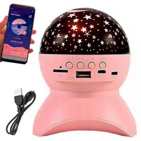   Csillag projektor éjszakai fény led hangszóró Bluetooth usb projektor