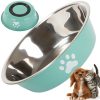 Kutya macskatáp vízi tál fémetális anti-slip pot nagy 700ml