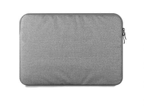 Univerzális, cipzáras laptop tok oldalzsebbel, 15.6" laptophoz, szürke