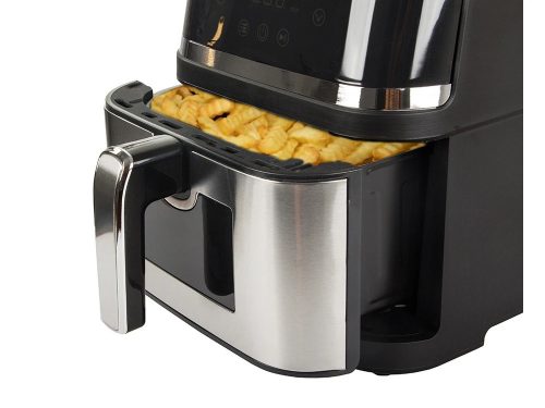 Nagyméretű zsírmentes forró levegős sütő, air fryer, 2400W, 8L - TOBI