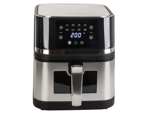Nagyméretű zsírmentes forró levegős sütő, air fryer, 2400W, 8L - TOBI