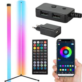   RGB LED állólámpa sarokba, alkalmazással és távirányítóval 150cm