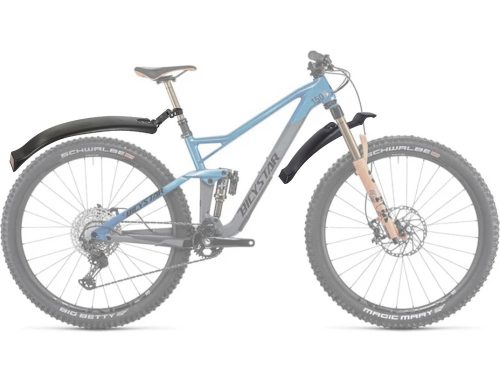 Kerékpár sárvédő szett, első + hátsó, univerzális MTB/Trekking 24-29 hüvelyk, Fekete, 2 db