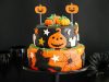 Halloween dekoráció torta süteményekhez cupcakes piknik party papír pálcikák