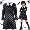 Wednesday Addams ruha, gyerek jelmez álruha farsangra, halloweenre 135-145 méret