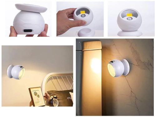 Elemes Led cob lámpa mozgásérzékelővel, forgatható, beltéri