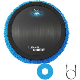   Cleanel elektromos vezeték nélküli felmosó robot – Fekete