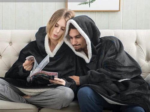 Meleg meleg pulóver oversize takaró xxl 2in1 kapucnival