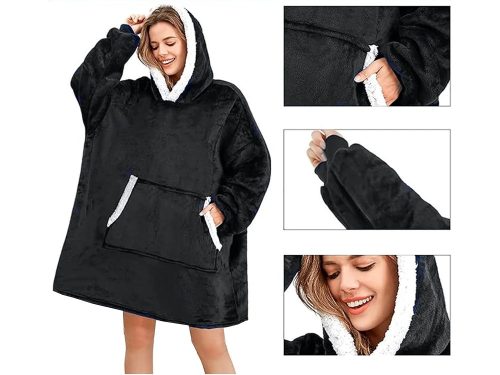 Meleg meleg pulóver oversize takaró xxl 2in1 kapucnival