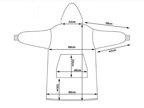 Meleg koala pulóver takaró oversize xxl 2in1 vastag szőrme puha kapucnival