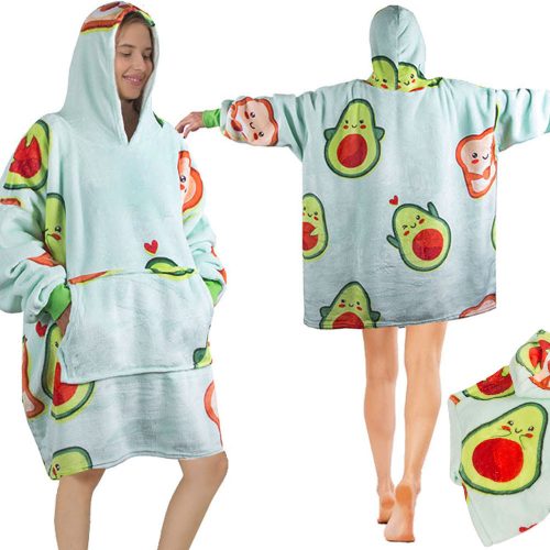 Meleg oversize takaró xxl 2in1 vastag, puha kapucnival