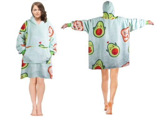 Meleg oversize takaró xxl 2in1 vastag, puha pulóver kapucnival