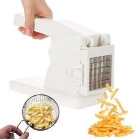 Kézi hasábburgonya krumpli szeletelő, fehér