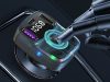 Autó autó mp3/wma továbbító 2xusb + usb c kéktooth 5.3 led qc 3.0