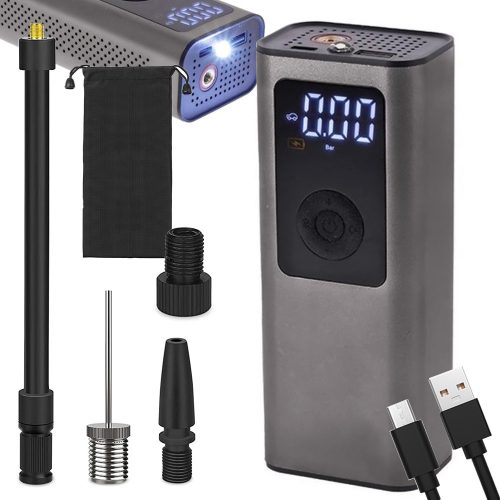Akkumulátor szivattyú kerékpár autó elektromos kompresszor 10 bar lcd