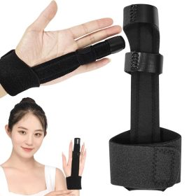 Ujj- és csuklórögzítő sín tépőzárral, 24 cm, fekete