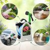Kerti tömlődob készlet 10 m tömlő, locsolófej - kék