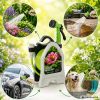 Kerti tömlődob készlet 10 m tömlő, locsolófej - zöld