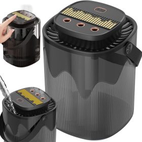   Ultrahangos levegő párásító és aroma diffúzor rgb háttérvilágítással - 3L, fekete