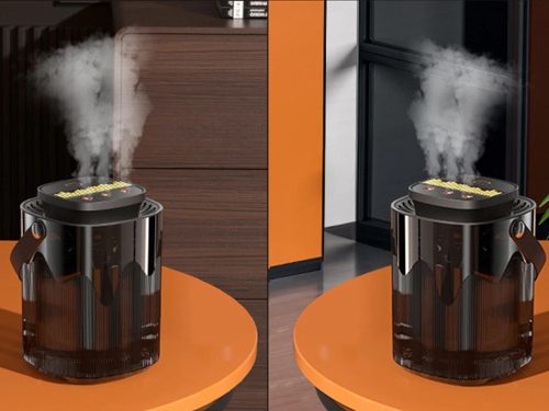 Ultrahangos levegő párásító és aroma diffúzor rgb háttérvilágítással - 3L, fekete