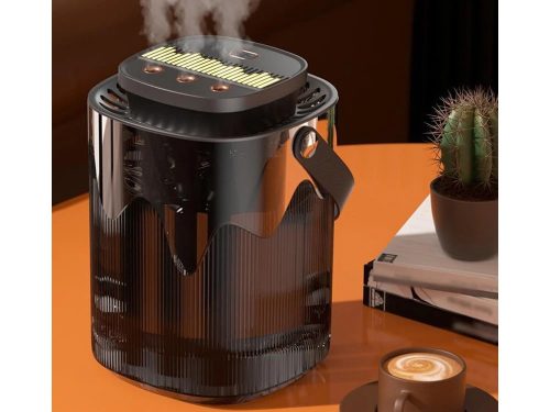 Ultrahangos levegő párásító és aroma diffúzor rgb háttérvilágítással - 3L, fekete