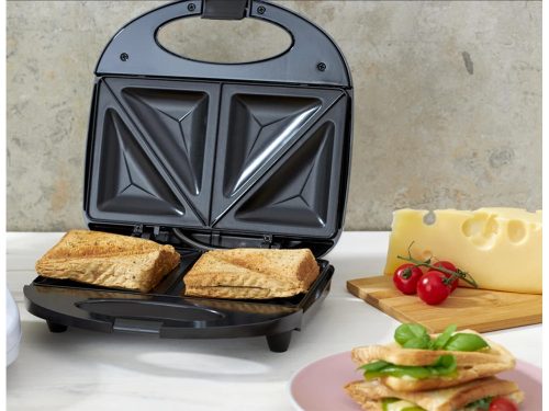 Elektromos melegszendvics, bermuda sütő 750W, fekete