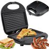 Tapadásmentes panini, tortilla, szendvicssütő, 750W