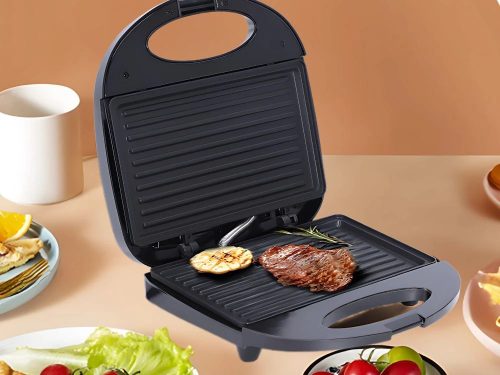 Tapadásmentes panini, tortilla, szendvicssütő, 750W