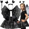 Pók témájú Halloween jelmez szett lányoknak - varázspálca, szoknya, fejpánt, szárnyak