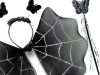Pók témájú Halloween jelmez szett lányoknak - varázspálca, szoknya, fejpánt, szárnyak