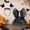 Pókhálós Halloween Jelmez Szett Lányoknak, tütü Szoknya, Szárny, Fejpánt és Varázspálca, 4 darabos