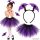 Halloween denevér szoknya fejpánt szett - Lila