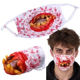 Halloween maszk véres fogakkal zombi horror jelmez