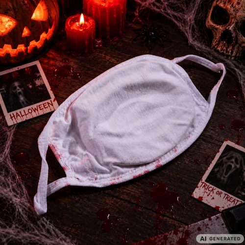 Halloween maszk véres fogakkal zombi horror jelmez
