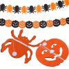 Dekoratív füzér halloween tök/pók papír hosszú 3 méteres dekorációs füzér