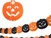 Dekoratív füzér halloween tök/pók papír hosszú 3 méteres dekorációs füzér
