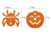 Dekoratív füzér halloween tök/pók papír hosszú 3 méteres dekorációs füzér