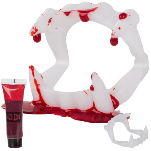 Halloween Dracula vámpírfog + művér