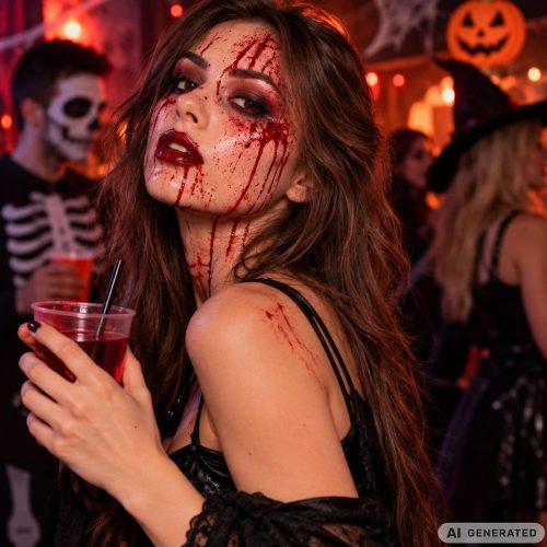 Lemosható művér spray - makeup Halloweenre, 60 ml