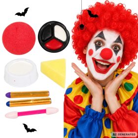 Halloween sminkkészlet orral - Bohóc