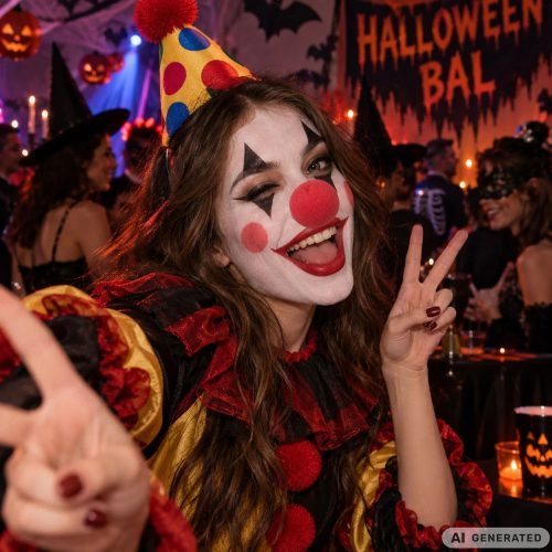 Halloween sminkkészlet orral - Bohóc