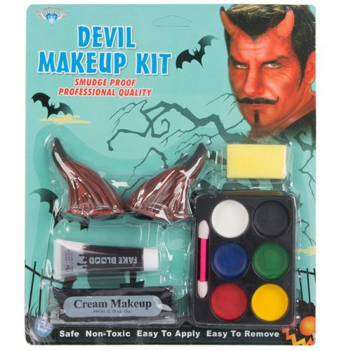 Halloween smink készlet szarvakkal - Ördög