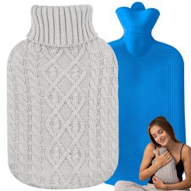 Meleg vizes palack plüsshuzattal, 2 l, szürke, 27342
