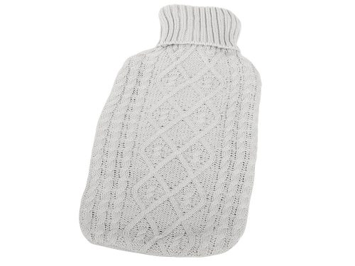 Meleg vizes palack plüsshuzattal, 2 l, szürke, 27342