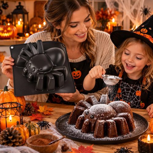 Pók tortaforma nagy szilikon halloweenre