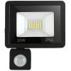HALOGÉN REFLEKTOR LED 20W 6000K szürkület és napfelkelte érzékelővel, vízálló IP66