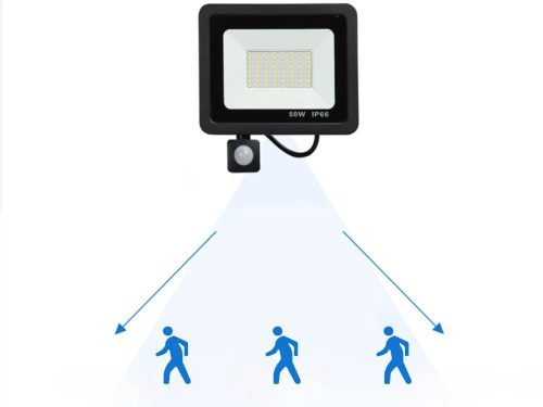 HALOGÉN REFLEKTOR LED 20W 6000K szürkület és napfelkelte érzékelővel, vízálló IP66