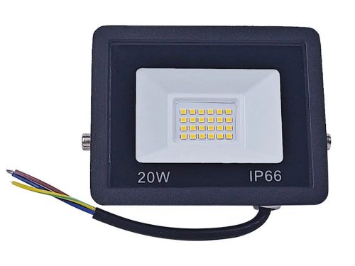 HALOGÉN REFLEKTOR LED 20W 6000K szürkület és napfelkelte érzékelővel, vízálló IP66
